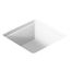 13" Square Undermount Bathroom Sink (White), K-8188-0