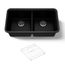 33-1/2" Undermount Double-Bowl Kitchen Sink (Matte Black), K-8199-CM1