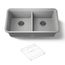33-1/2" Undermount Double-Bowl Kitchen Sink (Matte Grey), K-8199-CM4