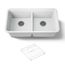 33-1/2" Undermount Double-Bowl Kitchen Sink (Matte White), K-8199-CM6