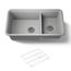 33-1/2" Undermount Double-Bowl Kitchen Sink (Matte Grey), K-8204-CM4