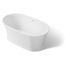 Memoirs 60" x 34" Oval Freestanding Bathtub with Center Toe-Tap Drain (White)