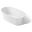 Memoirs 66-1/4" x 36-1/2" Oval Freestanding Bathtub with Center Toe-Tap Drain (White)