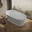 Memoirs 66-1/4" x 36-1/2" Oval Freestanding Bathtub with Center Toe-Tap Drain (White)