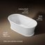 Memoirs 66-1/4" x 36-1/2" Oval Freestanding Bathtub with Center Toe-Tap Drain (White)
