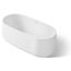 Ceric 60" x 29" Oval Freestanding Bathtub with Center Toe-Tap Drain (White)