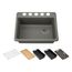 Riverby 27" Undermount Single-Bowl Workstation Kitchen Sink (Thunder Grey), K-8668-5UPC-58