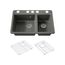 Riverby 33" Undermount Double-Bowl Kitchen Sink (Thunder Grey), K-8669-5UA1-58