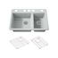 Riverby 33" Undermount Double-Bowl Kitchen Sink (Ice Grey), K-8669-5UA1-95