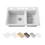 Riverby 33" Undermount Double-Bowl Workstation Kitchen Sink (White), K-8669-5UPC-0