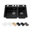 Riverby 33" Undermount Double-Bowl Workstation Kitchen Sink (Black), K-8669-5UPC-7