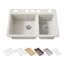 Riverby 33" Undermount Double-Bowl Workstation Kitchen Sink (Biscuit), K-8669-5UPC-96