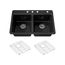 Riverby 33" Top-Mount Double-Bowl Kitchen Sink (Black), K-8679-4A1-7