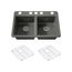 Riverby 33" Undermount Double-Bowl Kitchen Sink (Thunder Grey), K-8679-5UA1-58