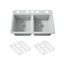 Riverby 33" Undermount Double-Bowl Kitchen Sink (Ice Grey), K-8679-5UA1-95