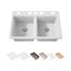 Riverby 33" Undermount Double-Bowl Workstation Kitchen Sink (White), K-8679-5UPC-0