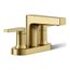Taut Centerset Bathroom Sink Faucet, 1.2 Gpm (Vibrant Brushed Moderne Brass), K-97031-4-2MB