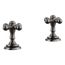 Artifacts Cross Bathroom Faucet Handles (Vibrant Titanium), K-98068-3-TT