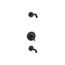 Rite-Temp Bath And Shower Trim Kit w/ Push-Button Diverter And Lever Handle, Without Showerhead (Matte Black), K-T14420-4L-BL