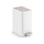 1-1/2-Gallon Step Trash Can (Stainless Steel + White), K-31319-STW