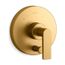 Rite-Temp Valve Trim w/ Push-Button Diverter And Lever Handle (Vibrant Brushed Moderne Brass)