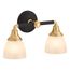 Devonshire Two-Light Sconce (Black w/ Brass Trim), K-10571-BML