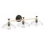 Tone Three-Light Sconce (Black w/ Brass Trim), K-31770-SC03-BML