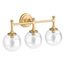 Bellera Three-Light Sconce (Brushed Moderne Brass), K-31763-SC03-2GL