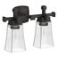 Riff Two-Light Sconce (Matte Black), K-31756-SC02-BLL