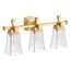 Riff Three-Light Sconce (Brushed Moderne Brass), K-31757-SC03-2GL