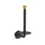 Vertical Toilet Paper Holder (Matte Black w/ Brushed Moderne Brass), K-27064-BMB