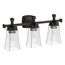 Riff Three-Light Sconce (Matte Black), K-31757-SC03-BLL