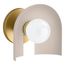 Jabot One-Light Sconce (Biscuit Satin w/ Brushed Moderne Brass), K-31782-SC01-SLG