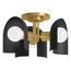 Jabot 3-13/16" Flush-Mount (Black w/ Brass Trim), K-31786-FM03-BML