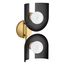 Jabot Two-Light Sconce (Black w/ Brass Trim), K-31783-SC02-BML