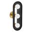 Jabot Three-Light Sconce (Black w/ Brass Trim), K-31784-SC03-BML