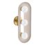 Jabot Three-Light Sconce (Biscuit Satin w/ Brushed Moderne Brass), K-31784-SC03-SLG