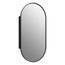 Verdera 20" X 40" Capsule Framed Medicine Cabinet (Matte Black), K-35574-BLL