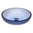 Salute 15" Round Vessel Bathroom Sink, No Overflow (Translucent Sapphire), K-28824-TG6