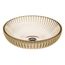 Salute 15" Round Vessel Bathroom Sink, No Overflow (Translucent Sandalwood), K-28824-TG7