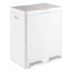 21.7-Gallon Stainless Steel Dual-Bin Step Trash Can (Stainless Steel + White), K-23828-STW