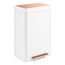 13-Gallon Stainless Steel Step Trash Can (White & Copper), K-20940-WCP