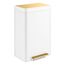 13-Gallon Stainless Steel Step Trash Can (White & Moderne Brushed Brass), K-20940-WMB