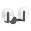 Hint Two-Light Sconce (Matte Black), K-38397-SC02S-BLL