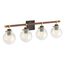 Holt Four-Light Sconce (Black w/ Brass Trim), K-38415-SC04-BML