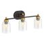 Tannage Three-Light Sconce (Black w/ Brass Trim), K-38418-SC03-BML