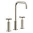 Purist Widespread Bathroom Faucet w/ Cross Handles, 1.2 Gpm (Vibrant Brushed Nickel), K-14408-3-BN
