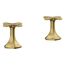 Occasion Cross Bathroom Faucet Handles (Vibrant Brushed Moderne Brass), K-27010-3-2MB