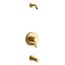 Elate Rite-Temp Bath And Shower Trim Kit w/ Push-Button Diverter, Without Showerhead (Vibrant Brushed Moderne Brass), K-TLS35327-4-2MB