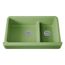 Whitehaven Smart Divide 35-1/2" Undermount Double-Bowl Farmhouse Kitchen Sink w/ Short Apron (Fresh Green), K-6426-34